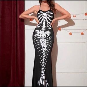 Iron Fist Black and White Skeleton Dress